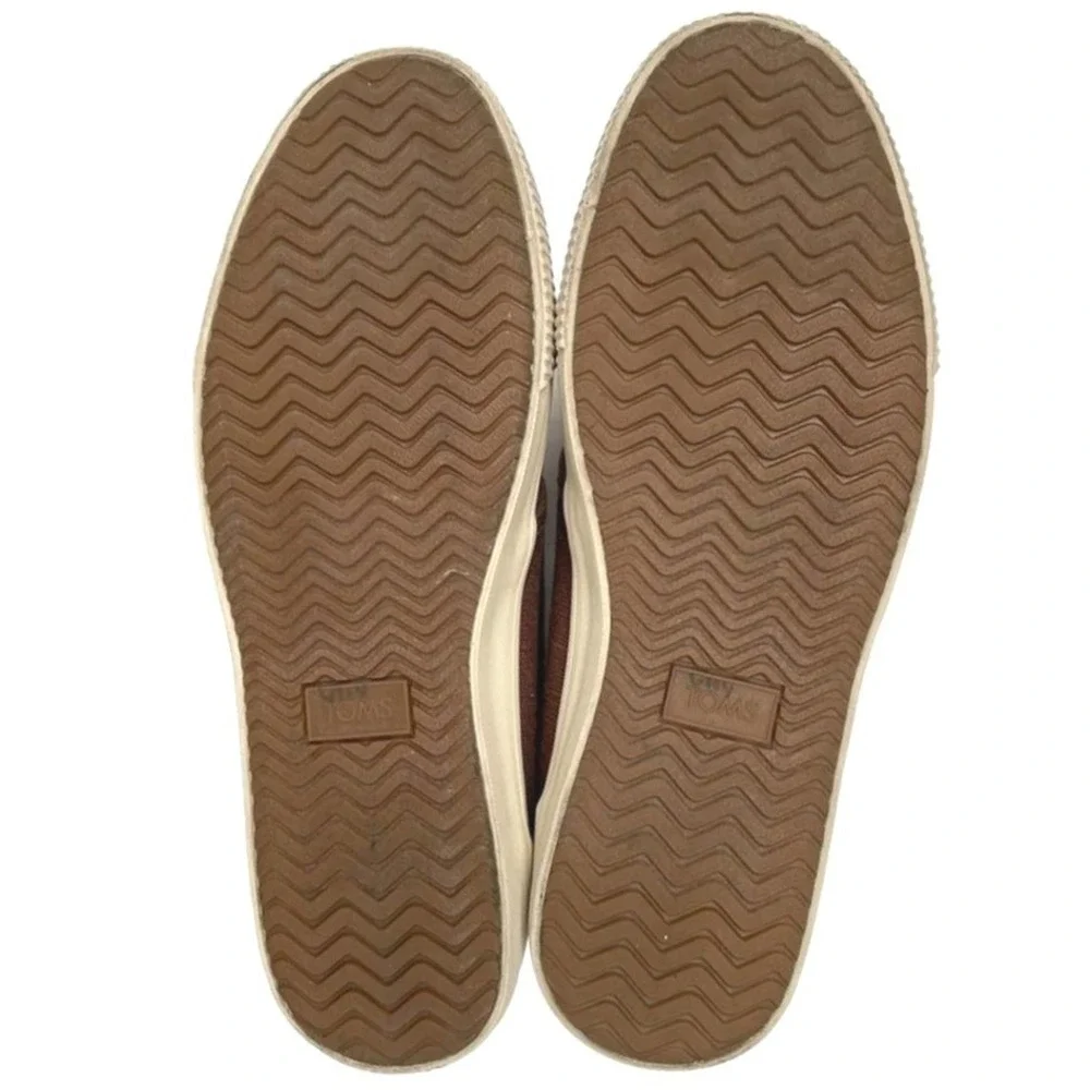 TOMS Mens Brown Canvas Chukka Boots Lace Up Casual‎ Shoes Size 7